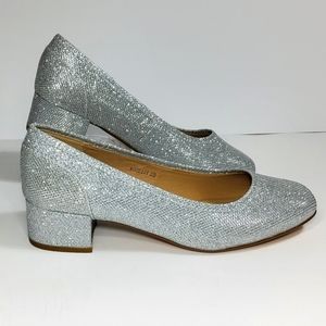 IDIFU Women's Chunky Heel Pumps Closed Square Toe